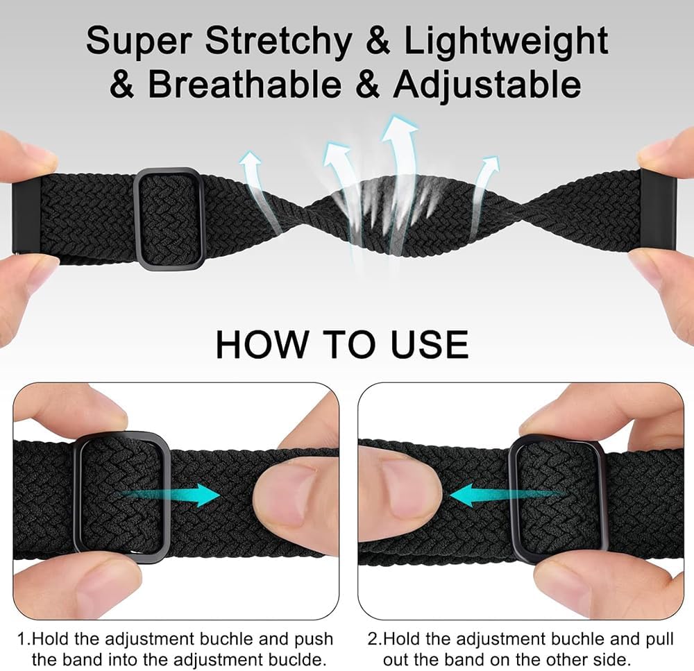 Thumbnail 3 de FYISWHO 22mm nylon watch strap for TicWatch Pro 3/GTX/E2/S2 and Coros Pace/Apex sport watches