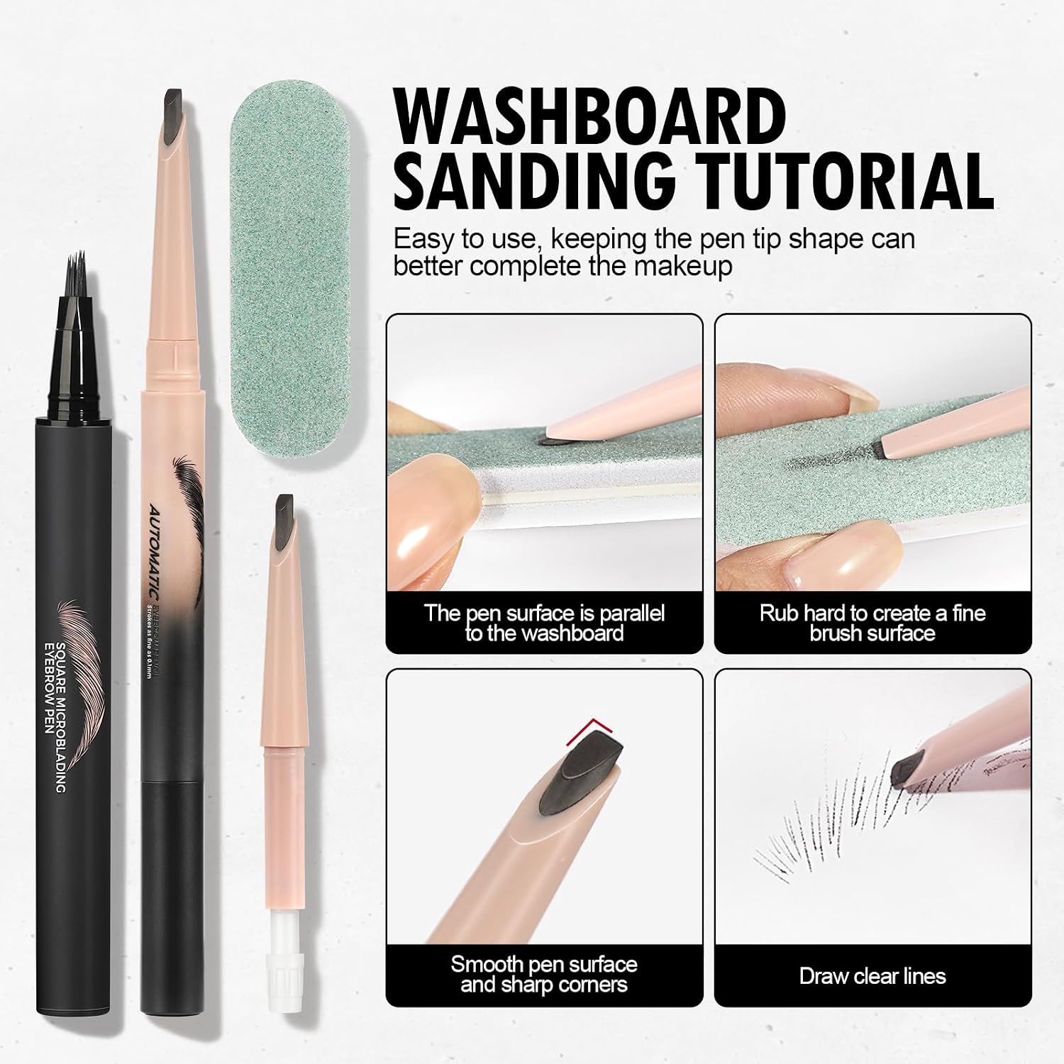 Thumbnail 2 de Matita Sopracciglia Microblading – Effetto Ultra Naturale, Facile da Usare (104 BLACK Set)
