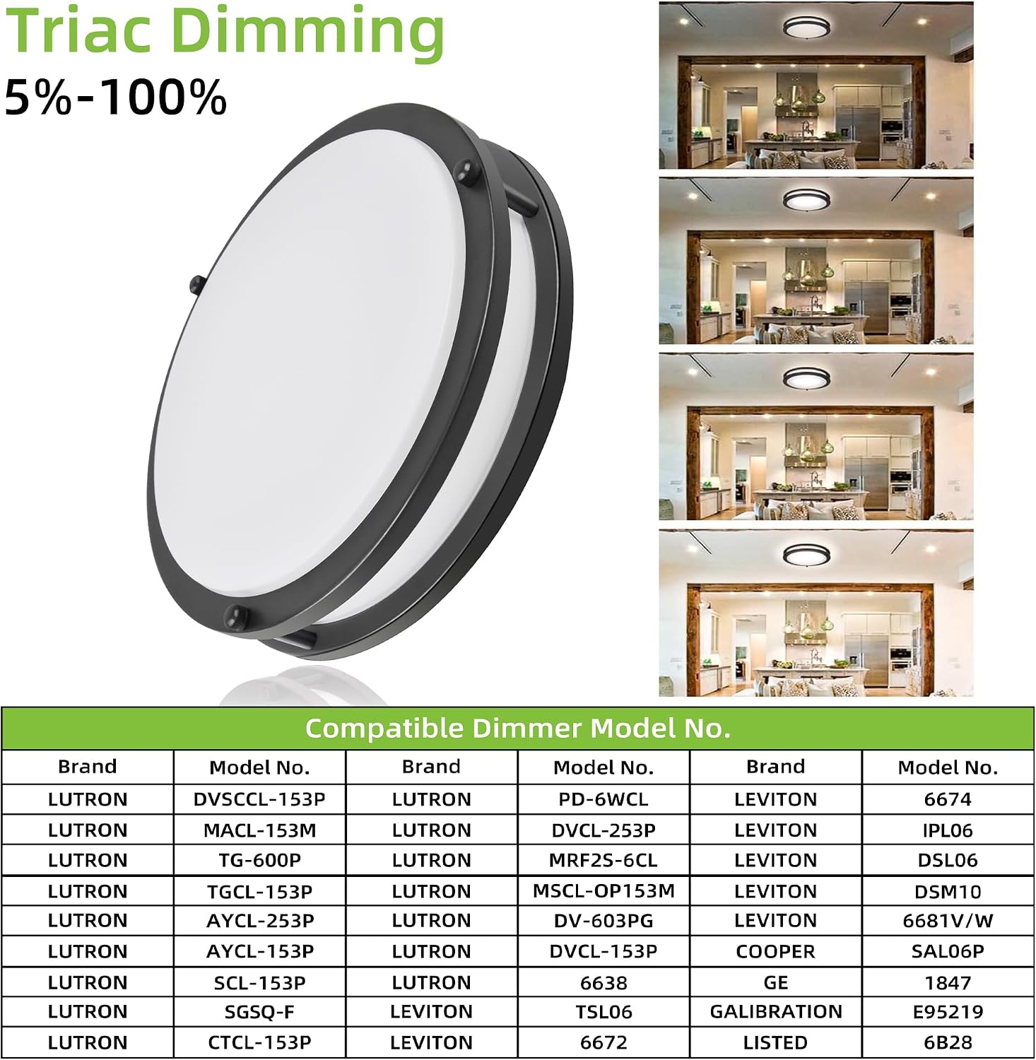 Thumbnail 5 de Saturn 13-inch Flush Mount LED Ceiling Light
