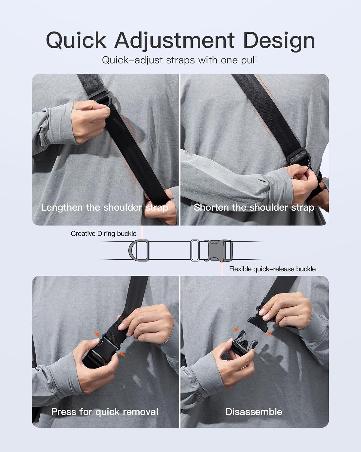Thumbnail 4 de Inateck Sac Banane Ville Femme & Homme – Sacoche légère et imperméable avec sangle réglable