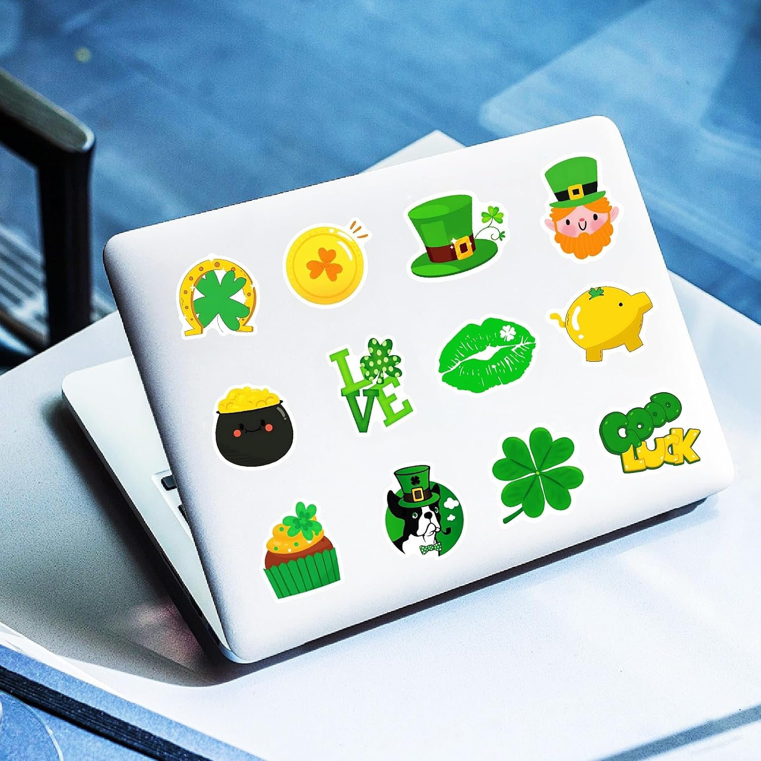 Thumbnail 4 de 300PCS St. Patrick’s Day Stickers for Kids — Waterproof Vinyl Irish Shamrock Stickers (PVC) for Water Bottles, Laptops & Crafts
