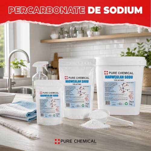 Detalle 2 de CHOSA Percarbonate de Soude Linge Blanc en Poudre – 5 kg, PURE CHEMICAL by CHOSA