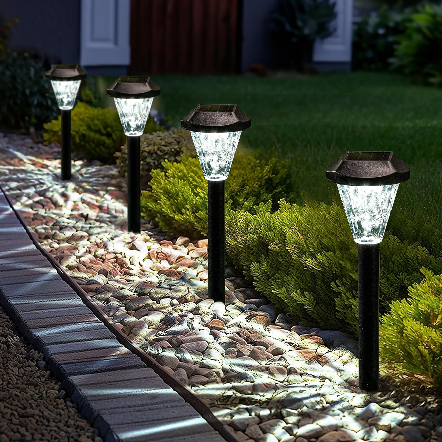 Detalle de GIGALUMI Solar Pathway Lights, 8-Pack