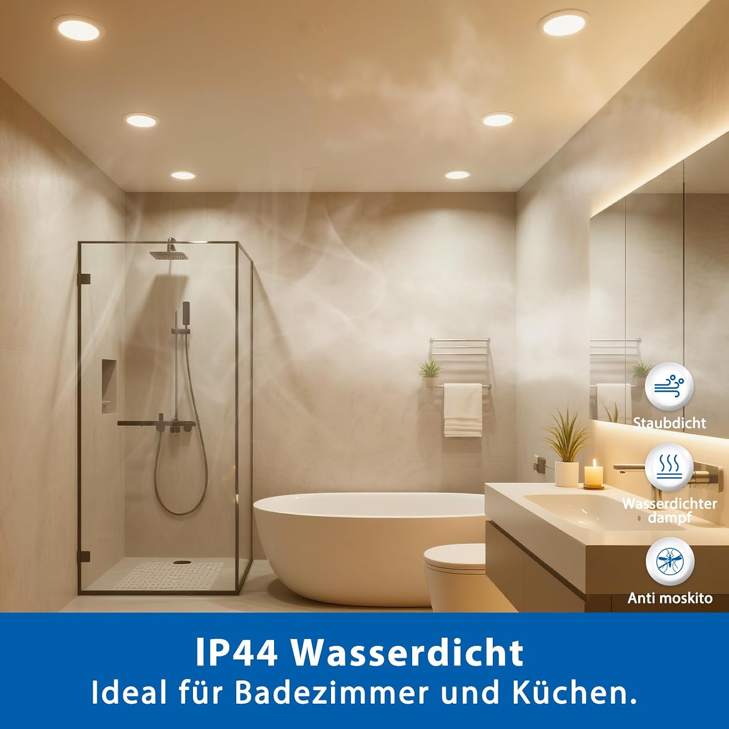 Detalle 2 de LED Einbaustrahler-Set 20er mit 68-80 mm