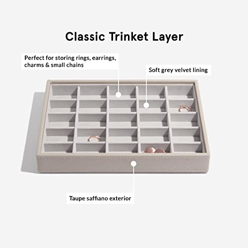 Detalle de Stackers Taupe Classic Set of 6 – Customisable Jewellery Box for Growing Collections