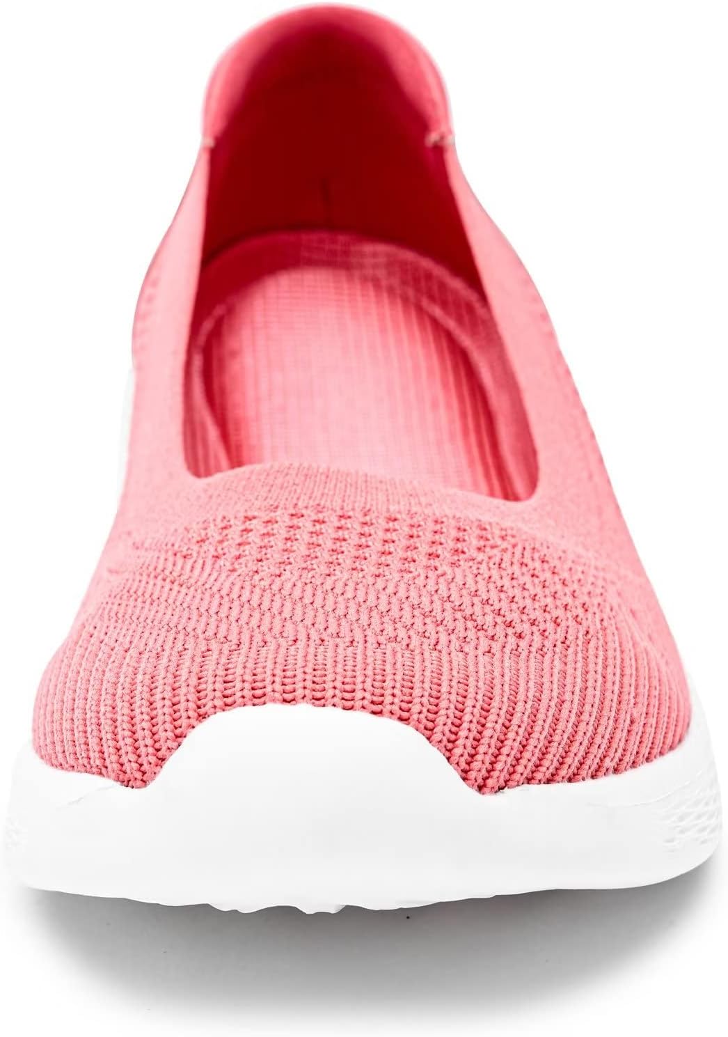 Thumbnail 3 de Puxowe Chaussures Slip-on Plates Basses en Maille Respirantes pour Femmes – Rouge Corail, 37 EU