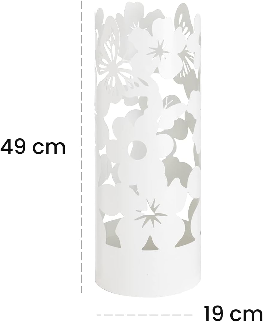 Thumbnail 1 de Baroni Home Portaombrelli Design Moderno Flowers: portata, stile e praticità in metallo (Bianco) 19x19x49 cm