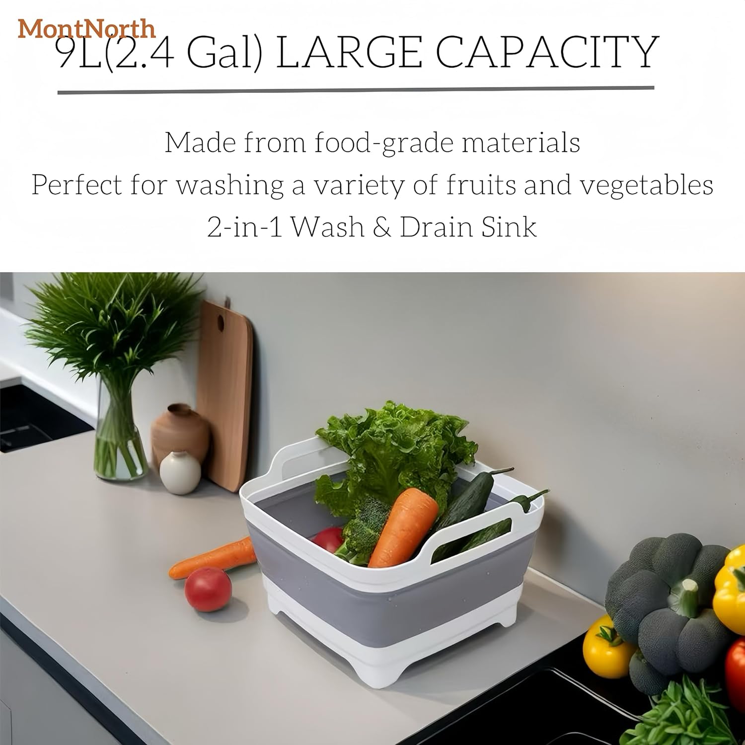 Thumbnail 6 de MontNorth Collapsible Wash Basin 9L 🪣
