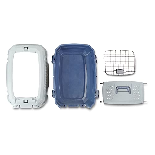 Thumbnail 7 de Amazon Basics caisse à animal domestique à deux portes, chargement par le haut – bleu (L58 x l38 x H33 cm)