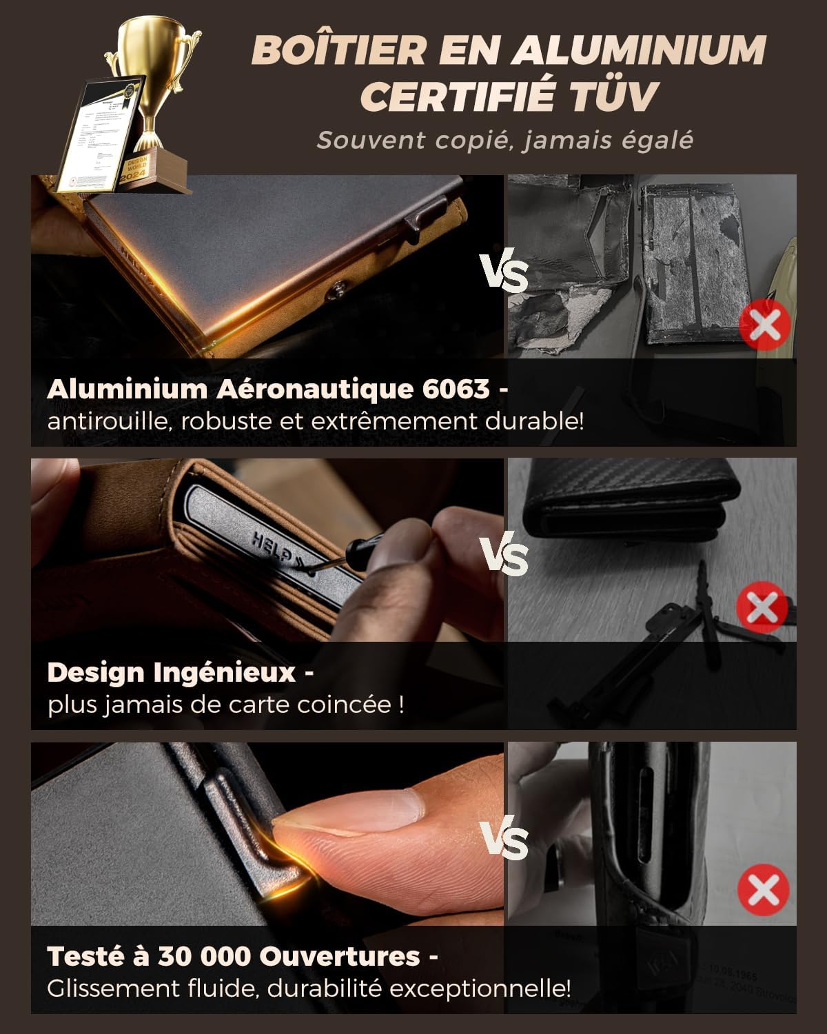 Thumbnail 3 de LORZOR Porte Carte Homme RFID XXL