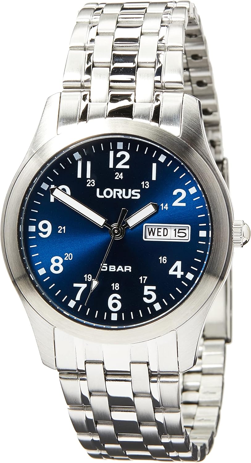 Detalle de Lorus Herren Analog Quarz Uhr schwarz