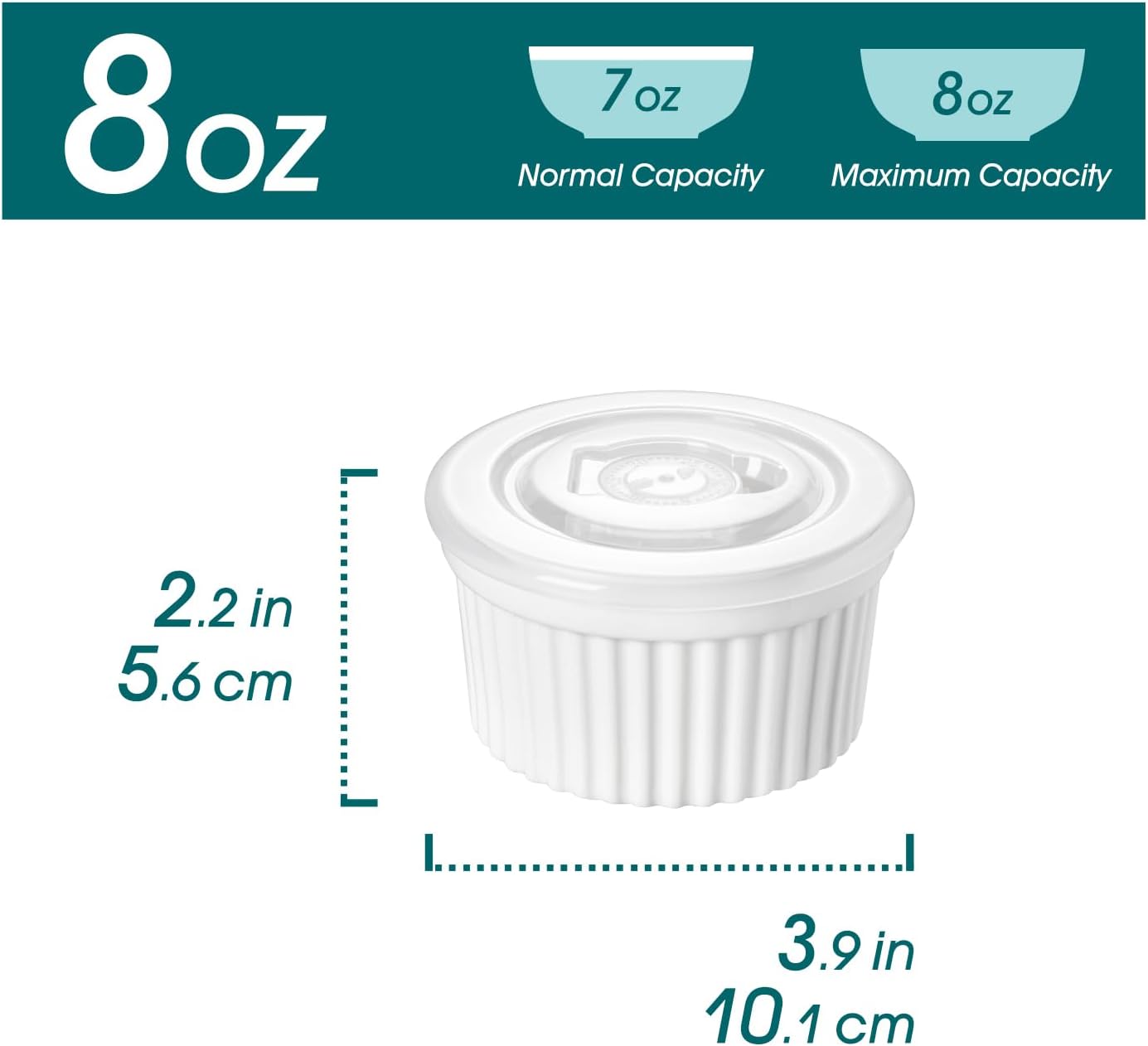 Detalle 2 de vancasso 8 oz Ramekins with Lid for Baking