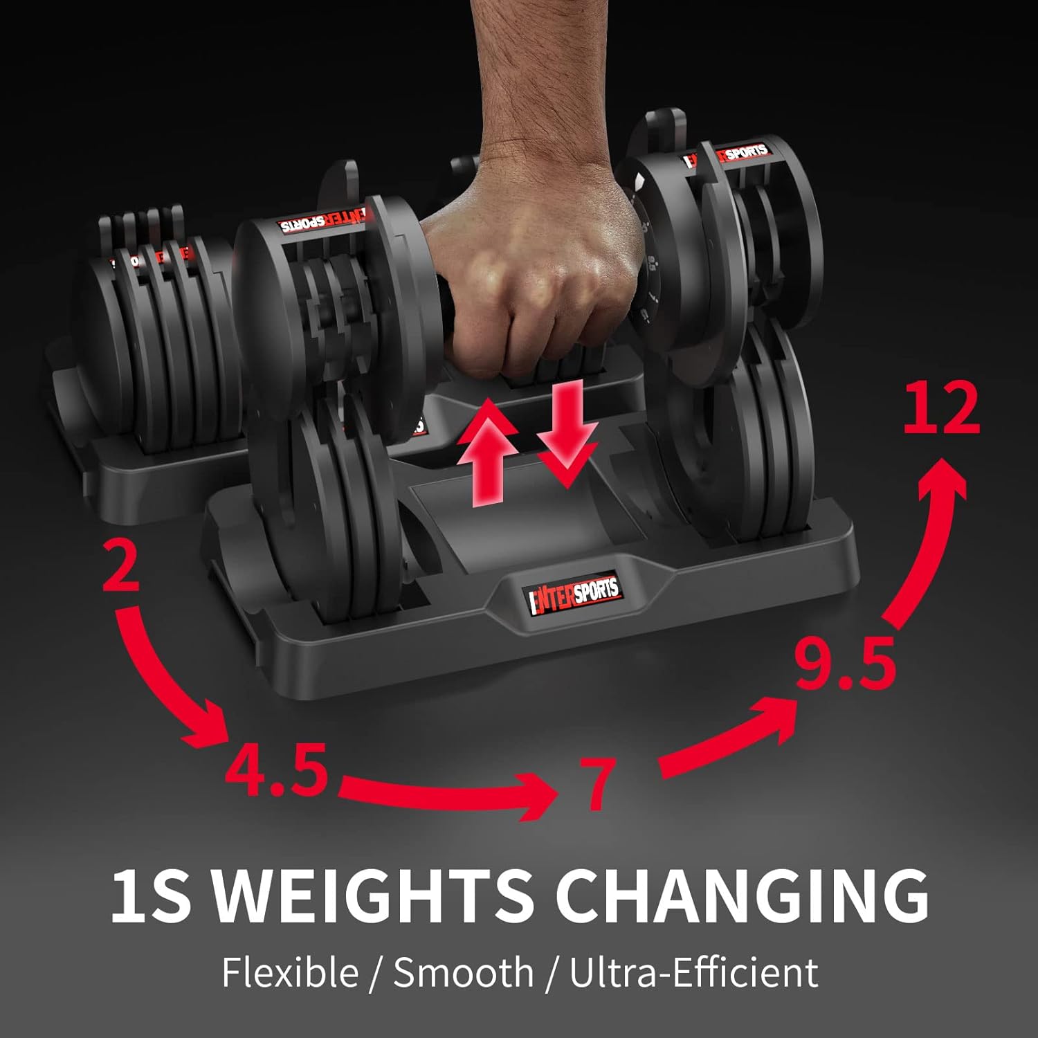 Detalle de EnterSports 18KG adjustable dumbbell