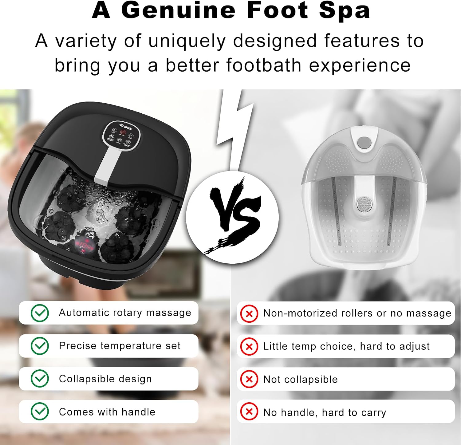 Detalle 2 de Collapsible Foot Spa with 24 Massage Balls