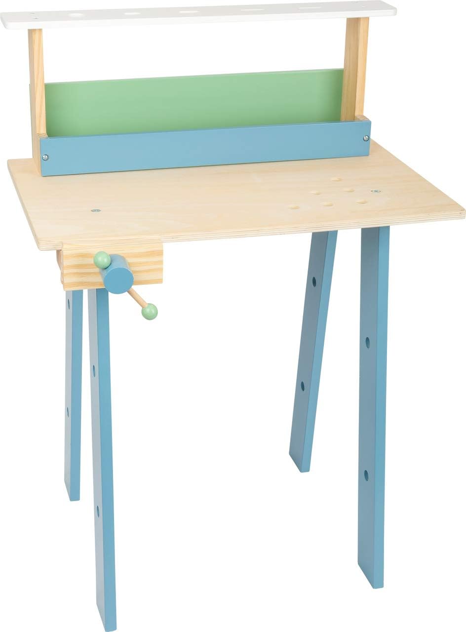Detalle de small foot Werkbank Nordic aus Holz – inkl. Werkzeugen und Zubehör, Rollenspielzeug für Kinder ab 3 Jahren (11375)