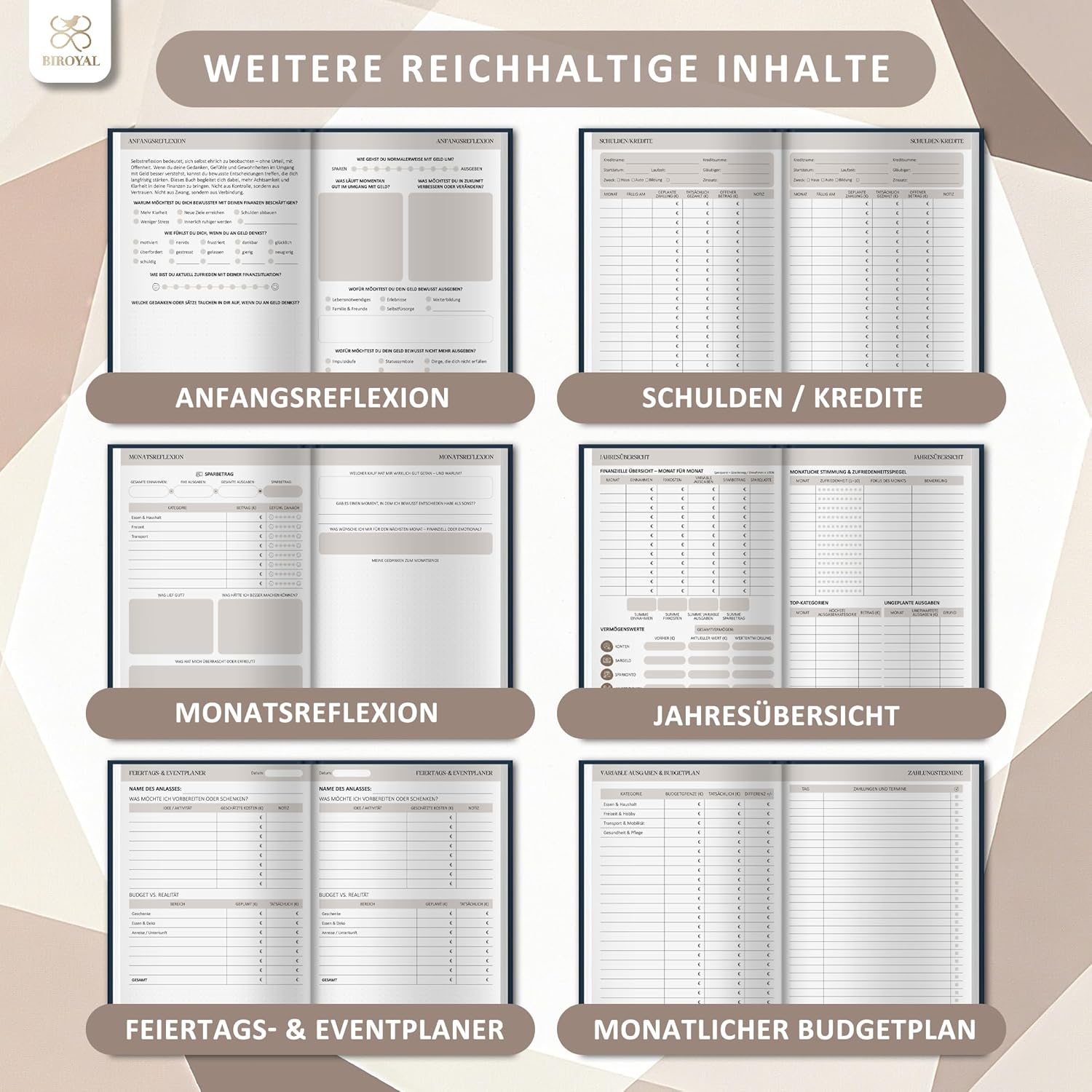 Thumbnail 4 de BIROYAL Budget Planner 12 Monate 📒