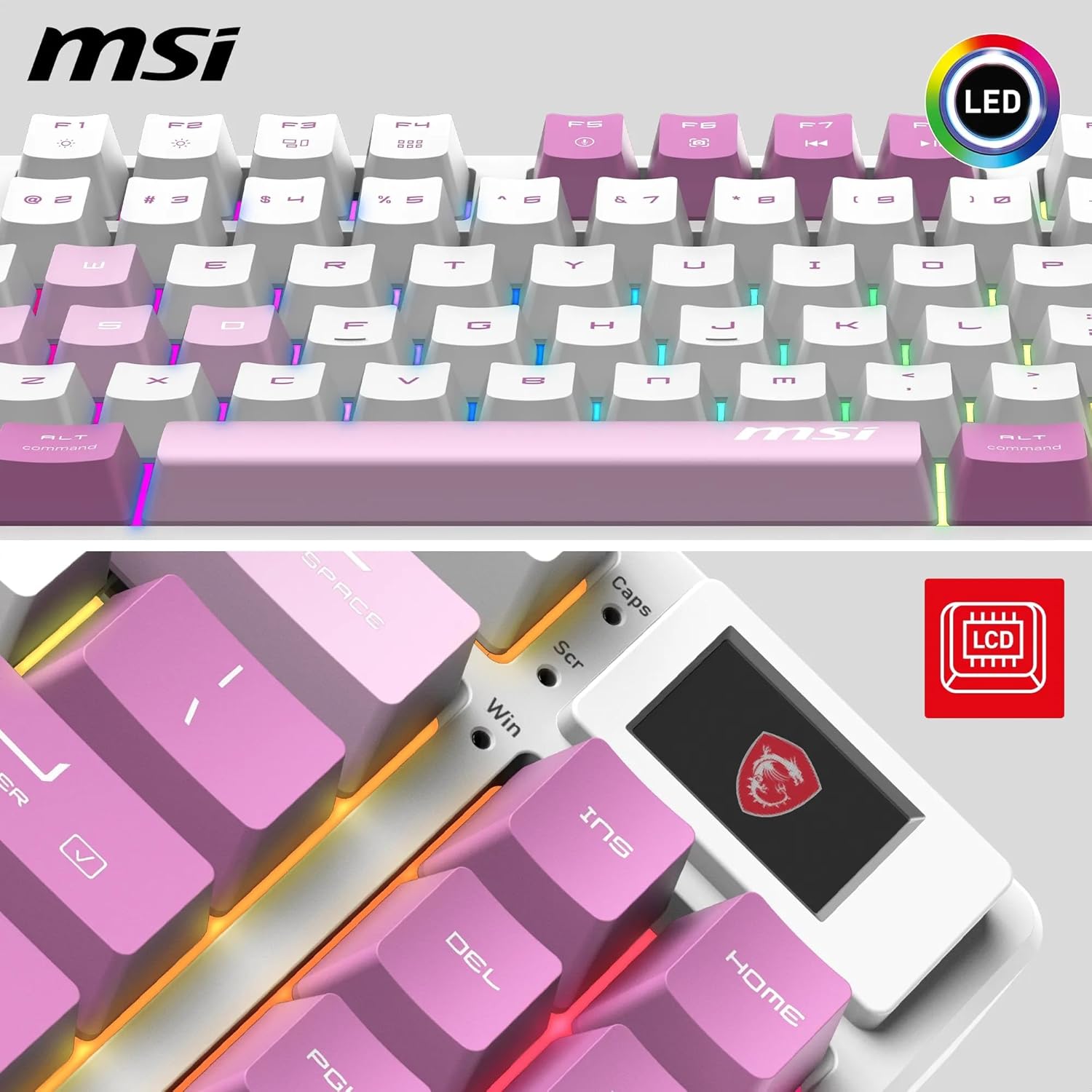 Thumbnail 4 de MSI Forge GK600 TKL Clavier Gaming Violet