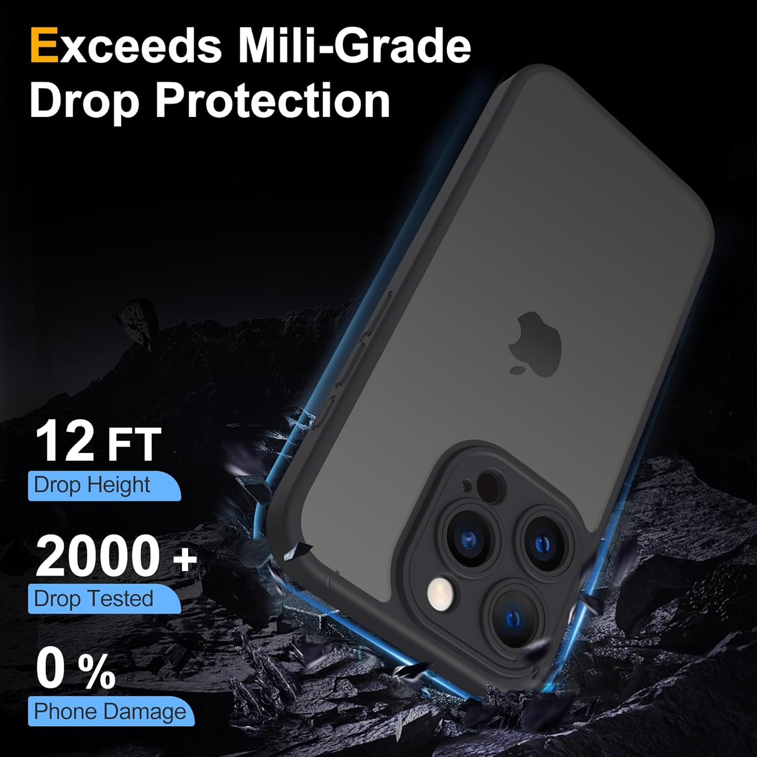 Thumbnail 5 de Mootobo iPhone 12 Pro case 6.1 inch, slim military-grade