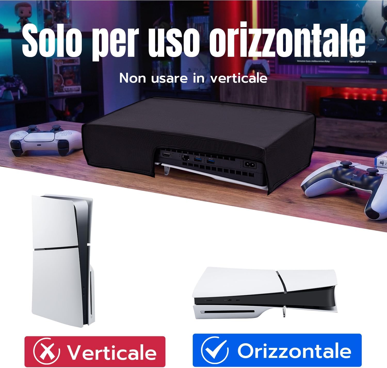 Thumbnail 3 de Wigearss Copertura Antipolvere per PS5 Slim