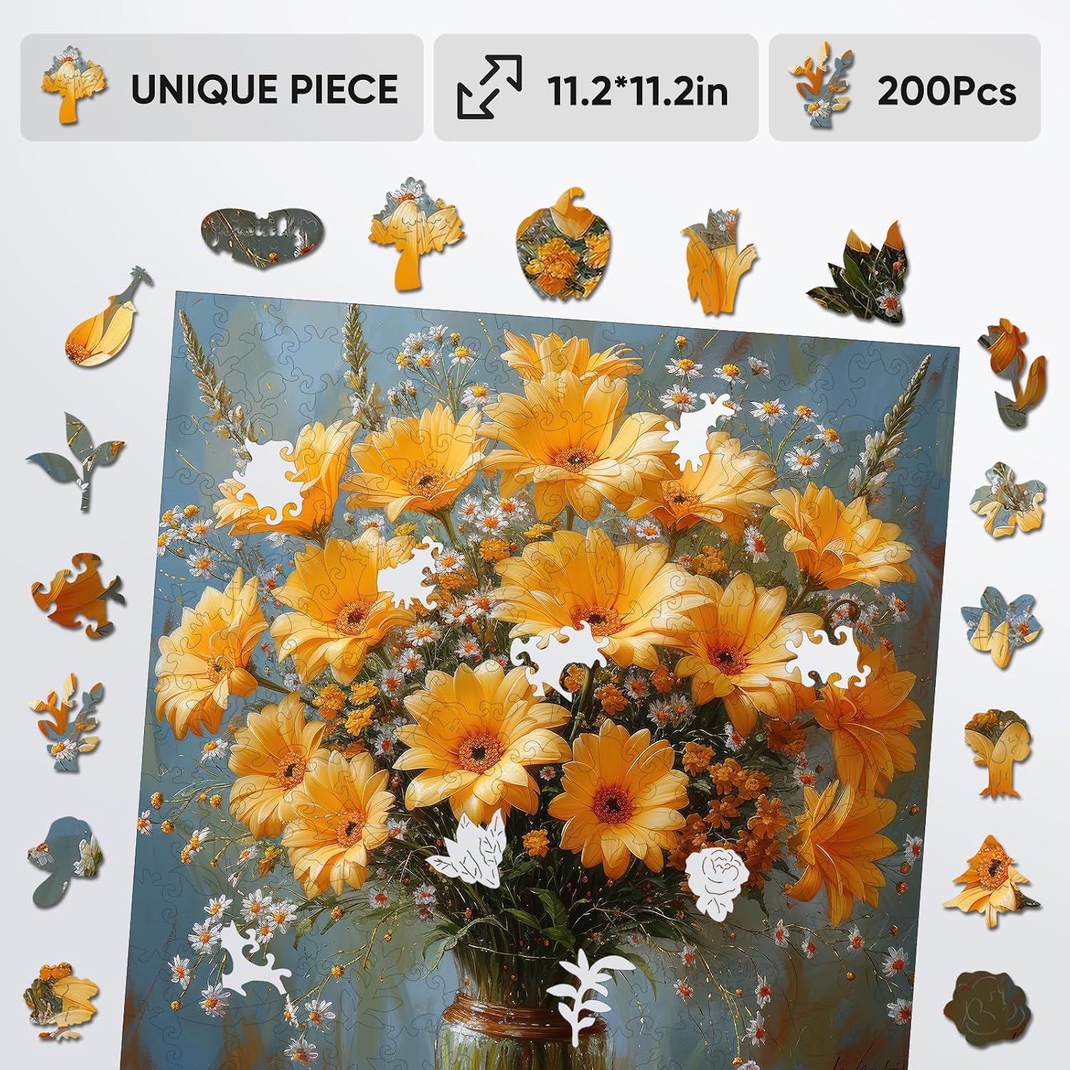 Detalle 1 de Jiroinlly Wooden Jigsaw Puzzle, 200 Pieces