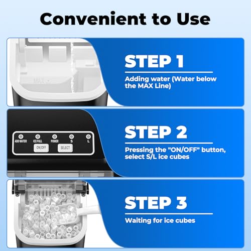 Thumbnail 5 de Acmeenjoy Ice Maker Machine Counter Top: Portable, Self-C Cleaning, 8 Cubes in 6 Minutes