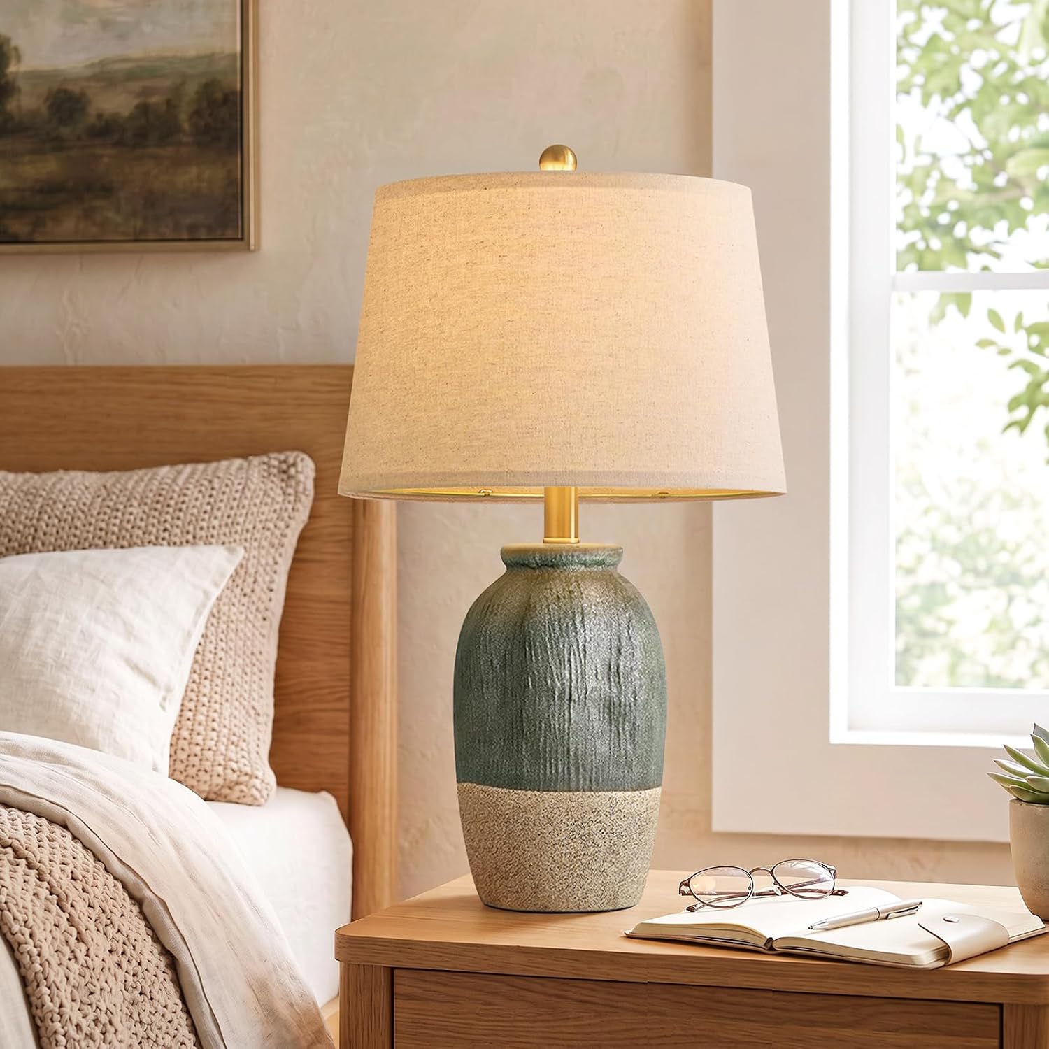 Detalle de Vortether Ceramic Table Lamp 22.5-inch