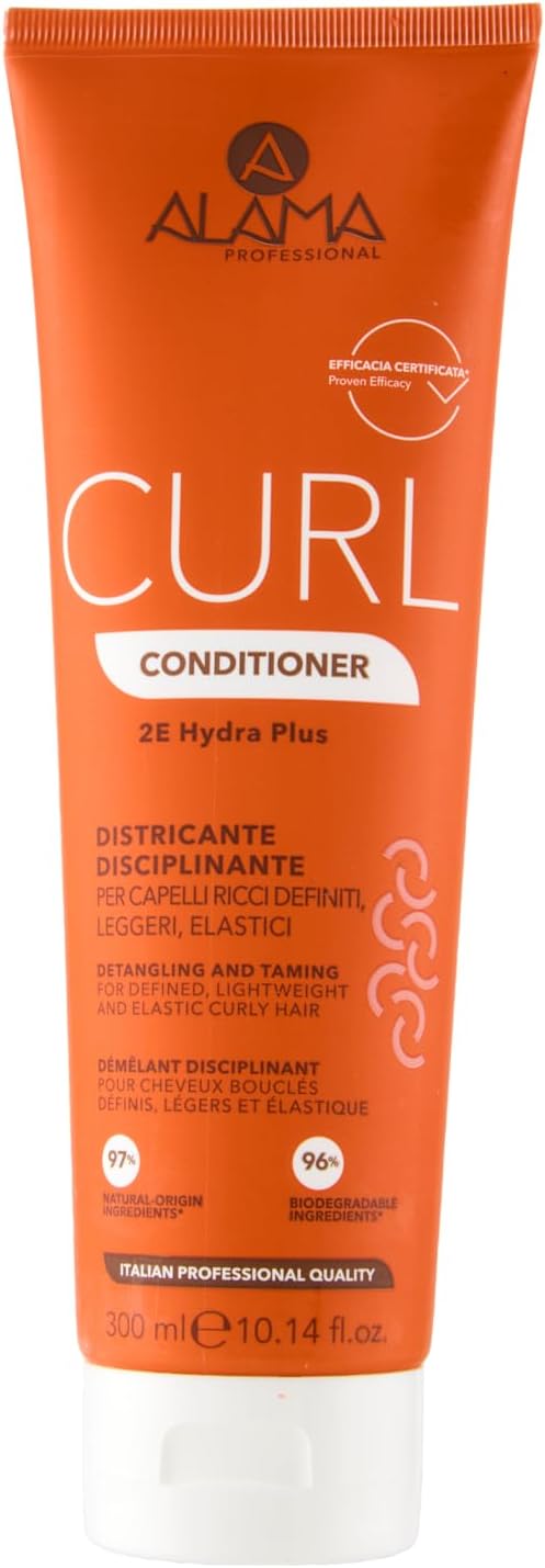 Detalle de Alama Professional Curl Conditioner: balsamo districante per ricci definiti e mossi, con oliva ed eritritolo