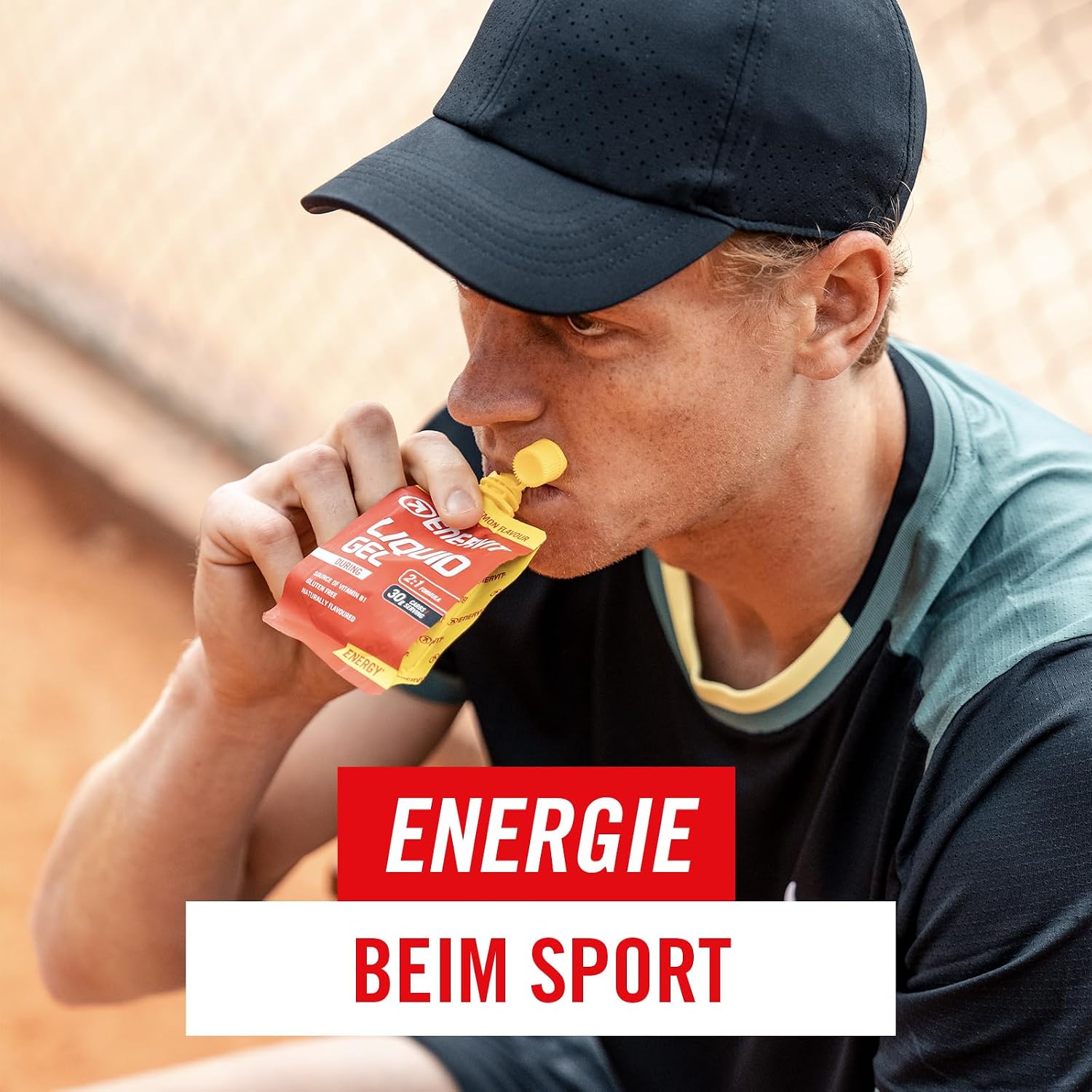 Detalle de Enervit Liquid Gel Orange – Energiegel mit Maltodextrin, 4×60 ml, vegan, glutenfrei