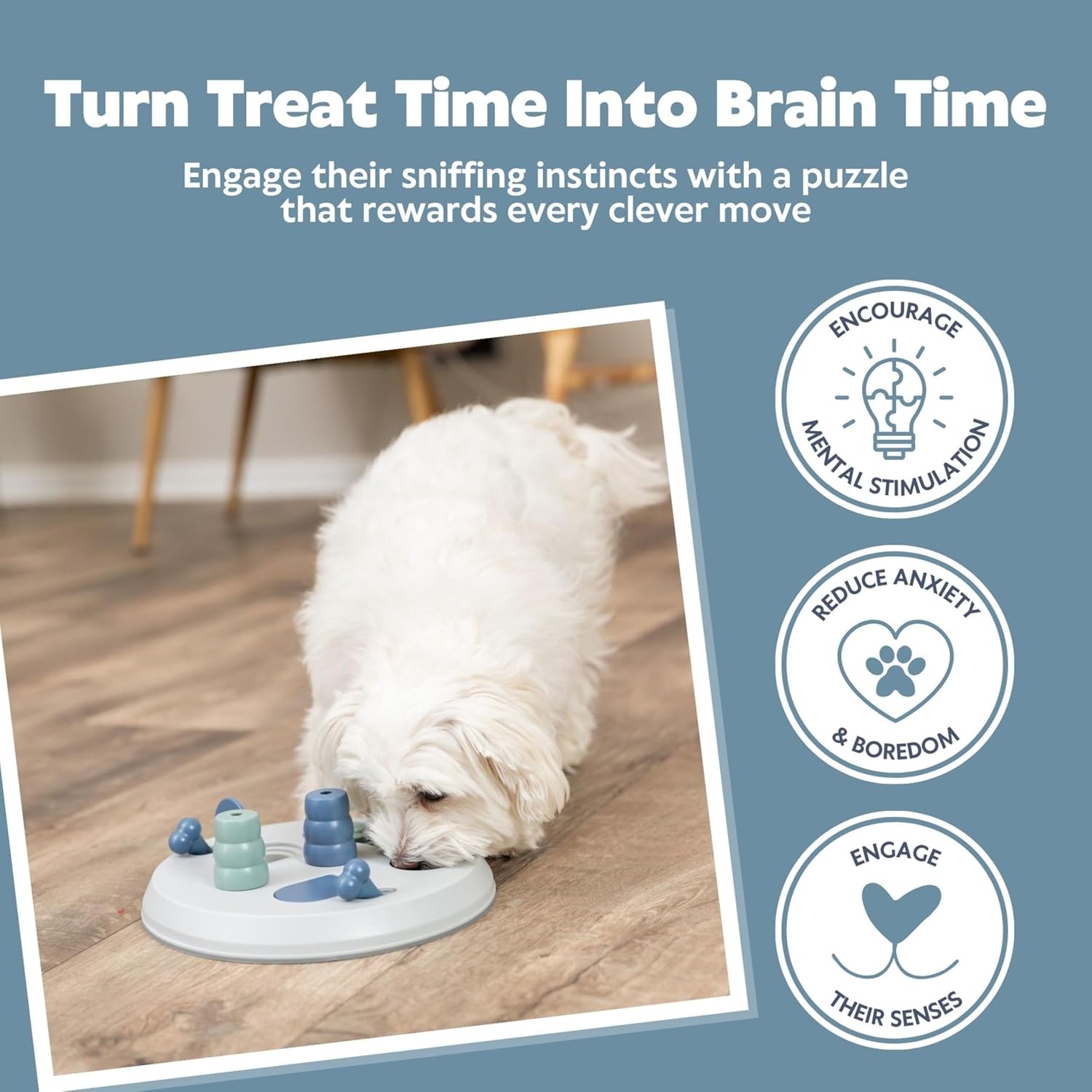 Detalle de TRIXIE Dog Activity Flip Board: giocattolo interattivo per cani, stimola la mente con livello intermedio