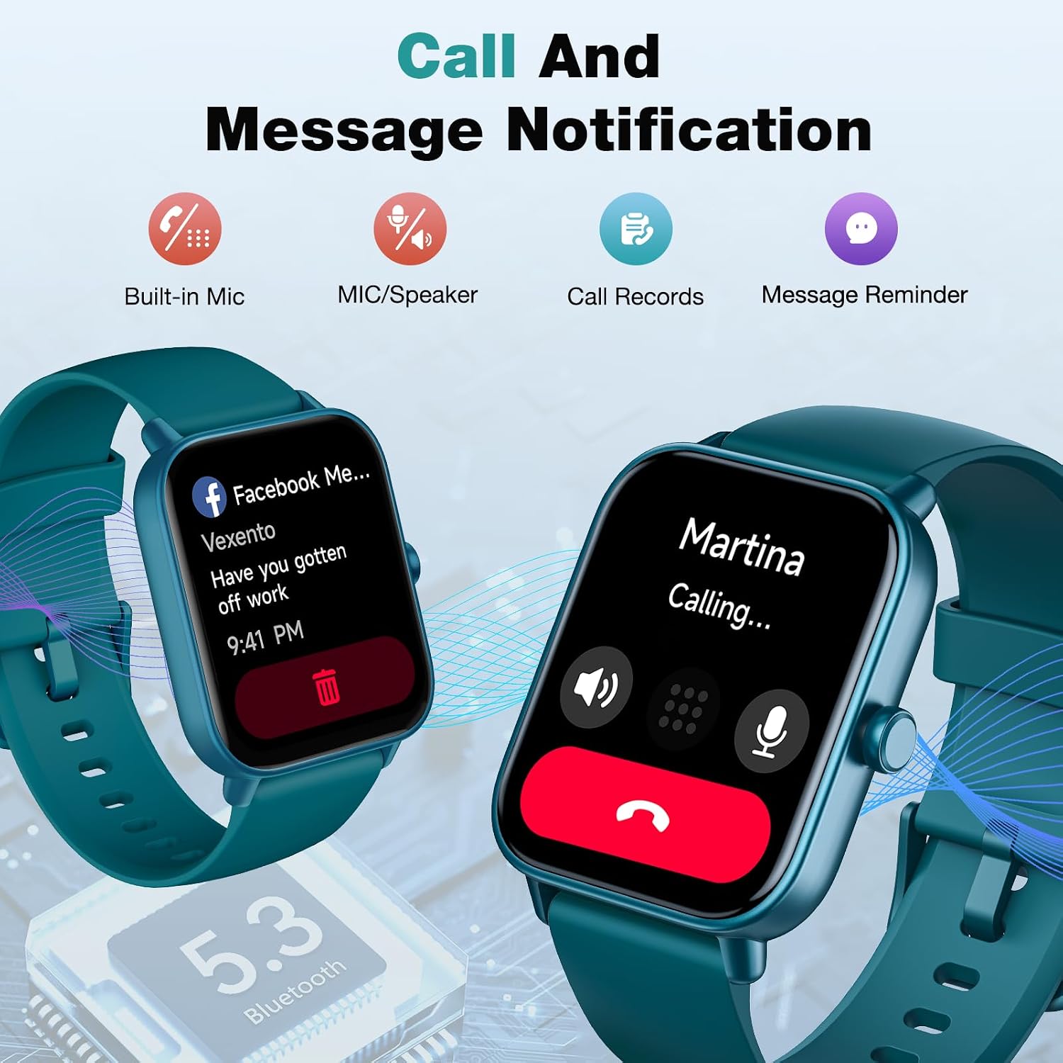 Detalle 2 de Smart Watch for Men and Women with Heart Rate Monitor 💚