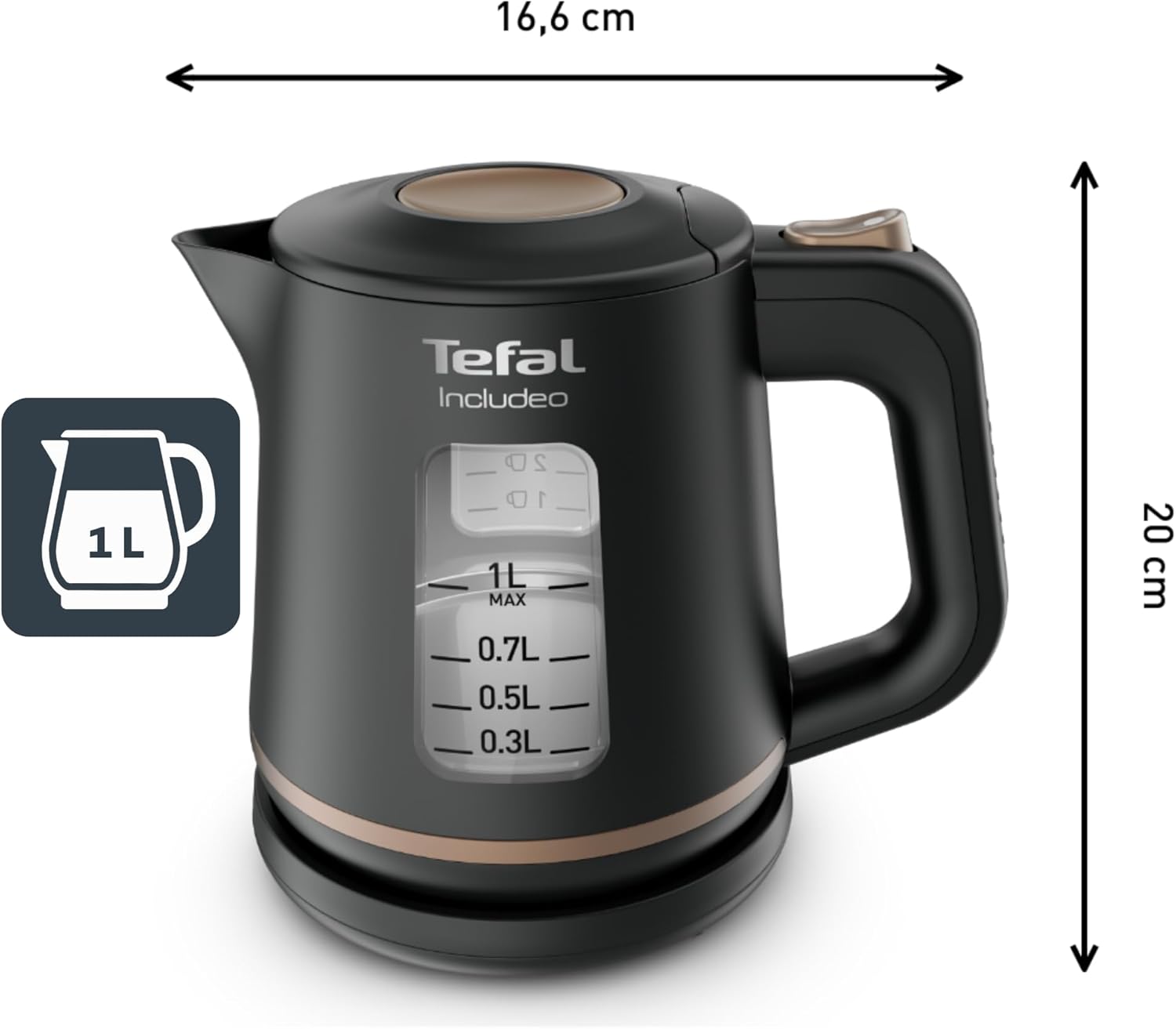 Detalle 2 de Tefal KI5338 Includeo 1 L Wasserkocher