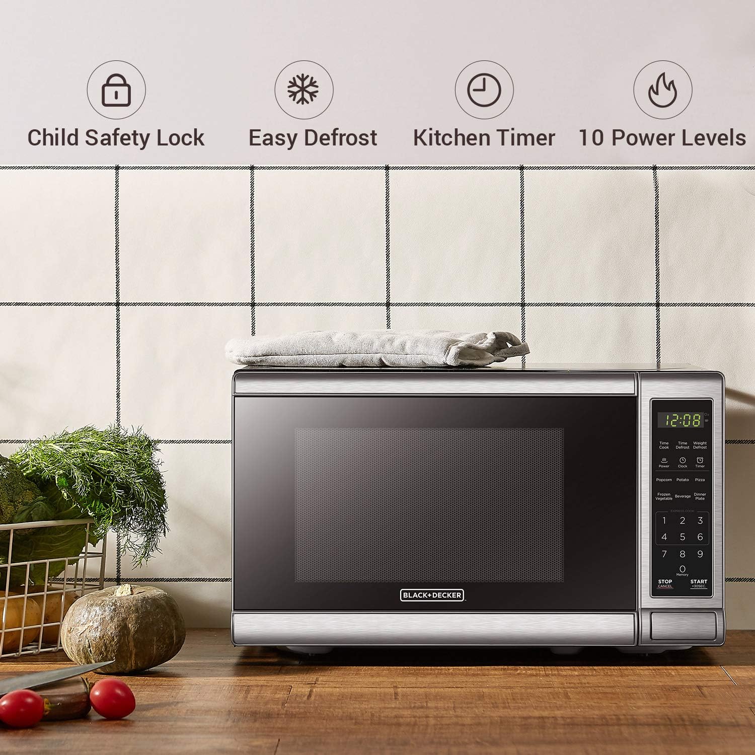 Detalle de BLACK+DECKER EM720CB7 microwave 700 W 🍽