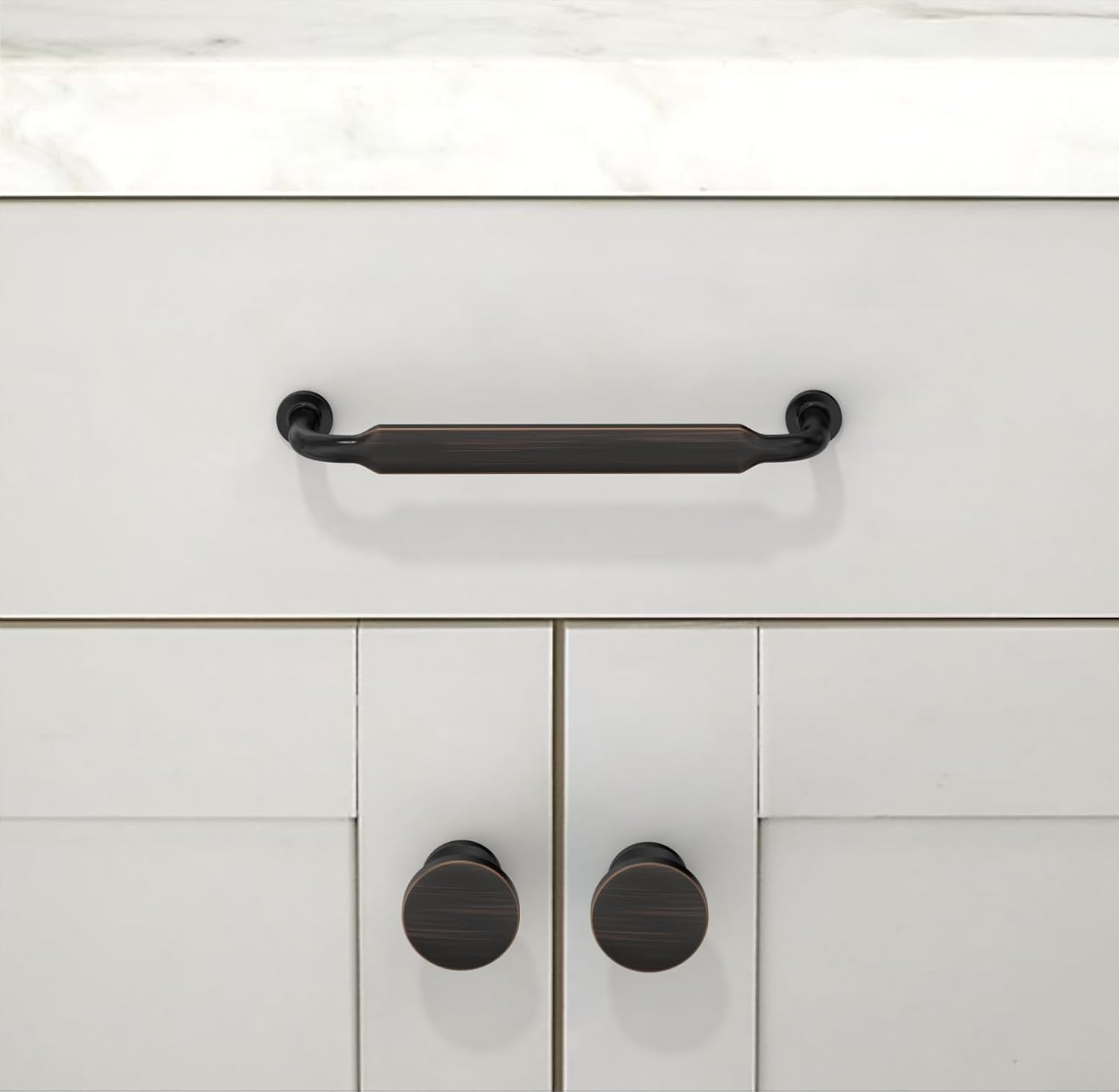 Detalle de Asimerdeco 10-Pack Oil-Rubbed Bronze Cabinet Knobs, 30mm Round