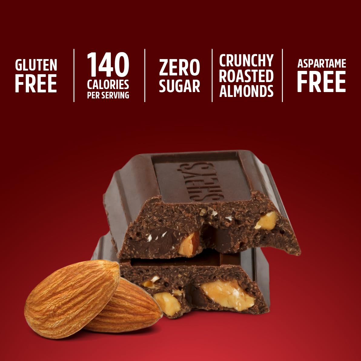 Detalle de SWEETSIDE CANDY CO. Zero Sugar Milk Chocolate Candy with Almonds, 3-Pack