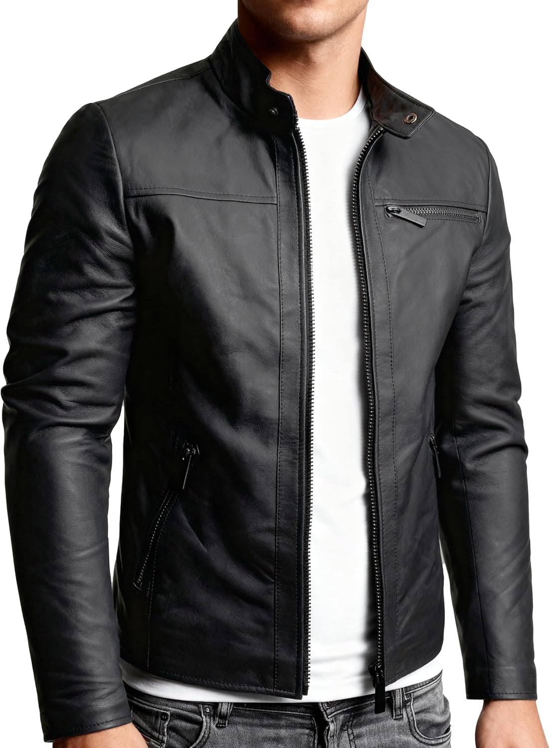 Thumbnail 1 de Crone Epic Herren Lederjacke Cleane Basic – Vielseitige Lederjacke in verschiedenen Varianten
