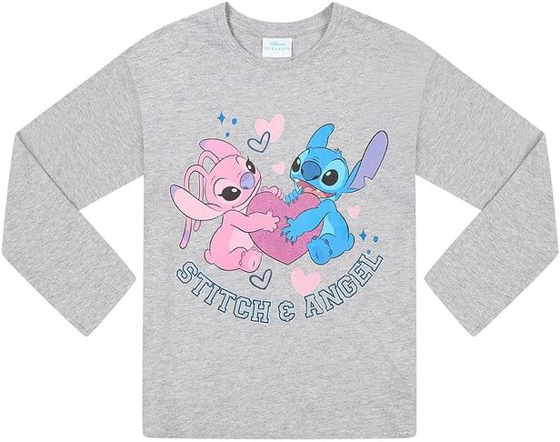 Thumbnail 1 de Disney Super Cute Lilo and Stitch & Angel Ladies Cotton Long Pyjama Set