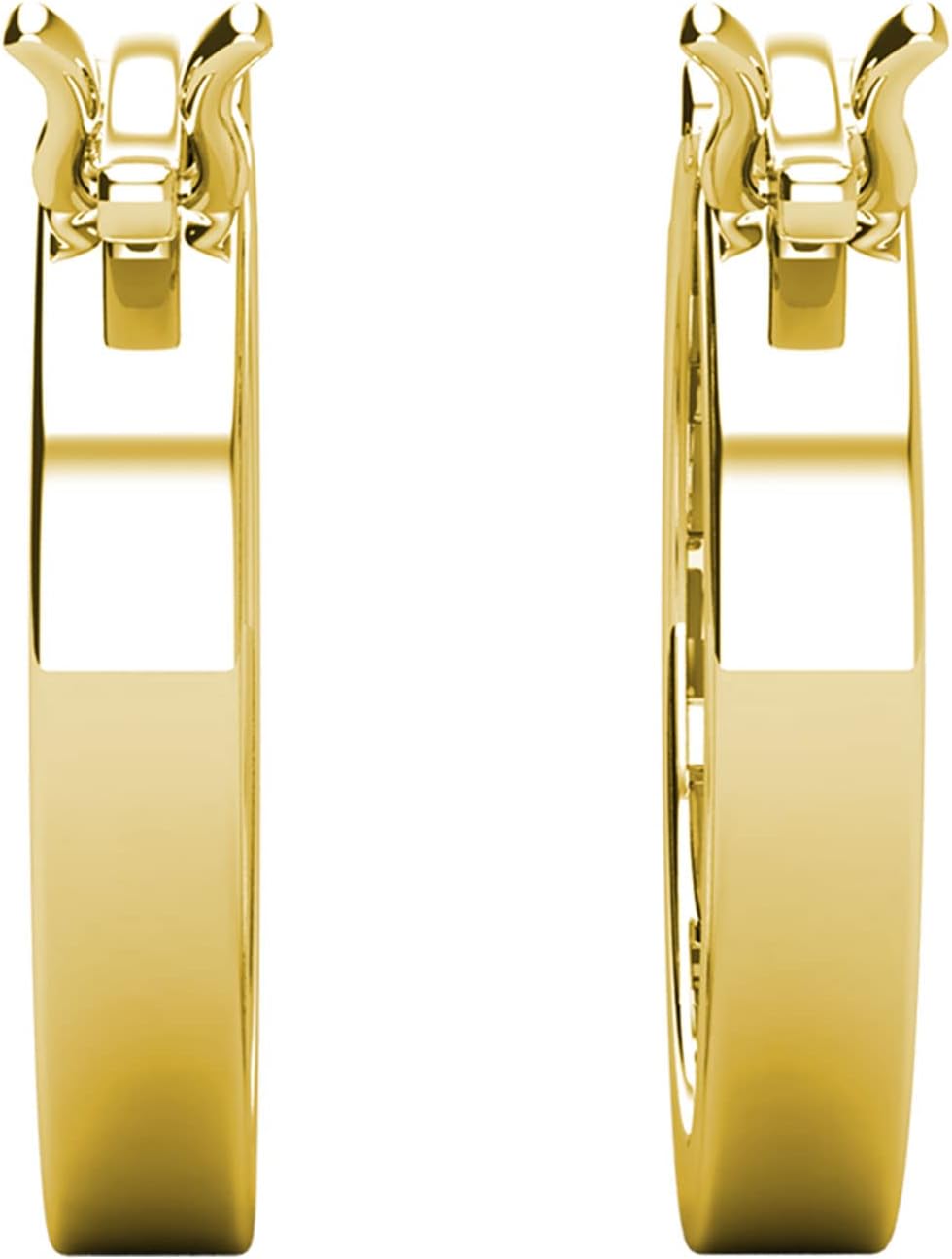 Detalle de Hoop Loop Earrings in 18K White Gold with Sparkling Crystal (with jewellery box) for Women