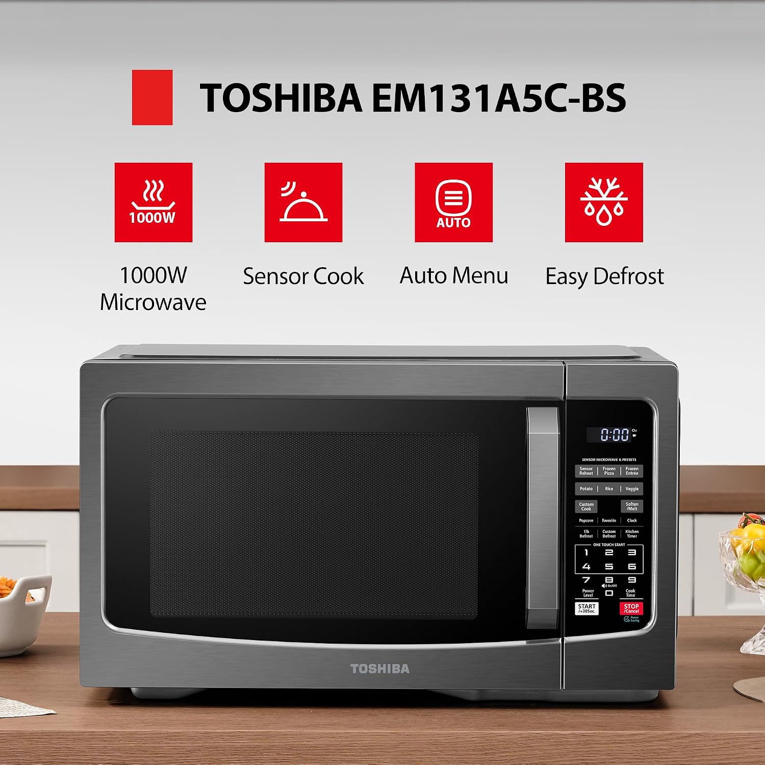 Detalle 2 de TOSHIBA EM131A5C-BS 1000W Microwave