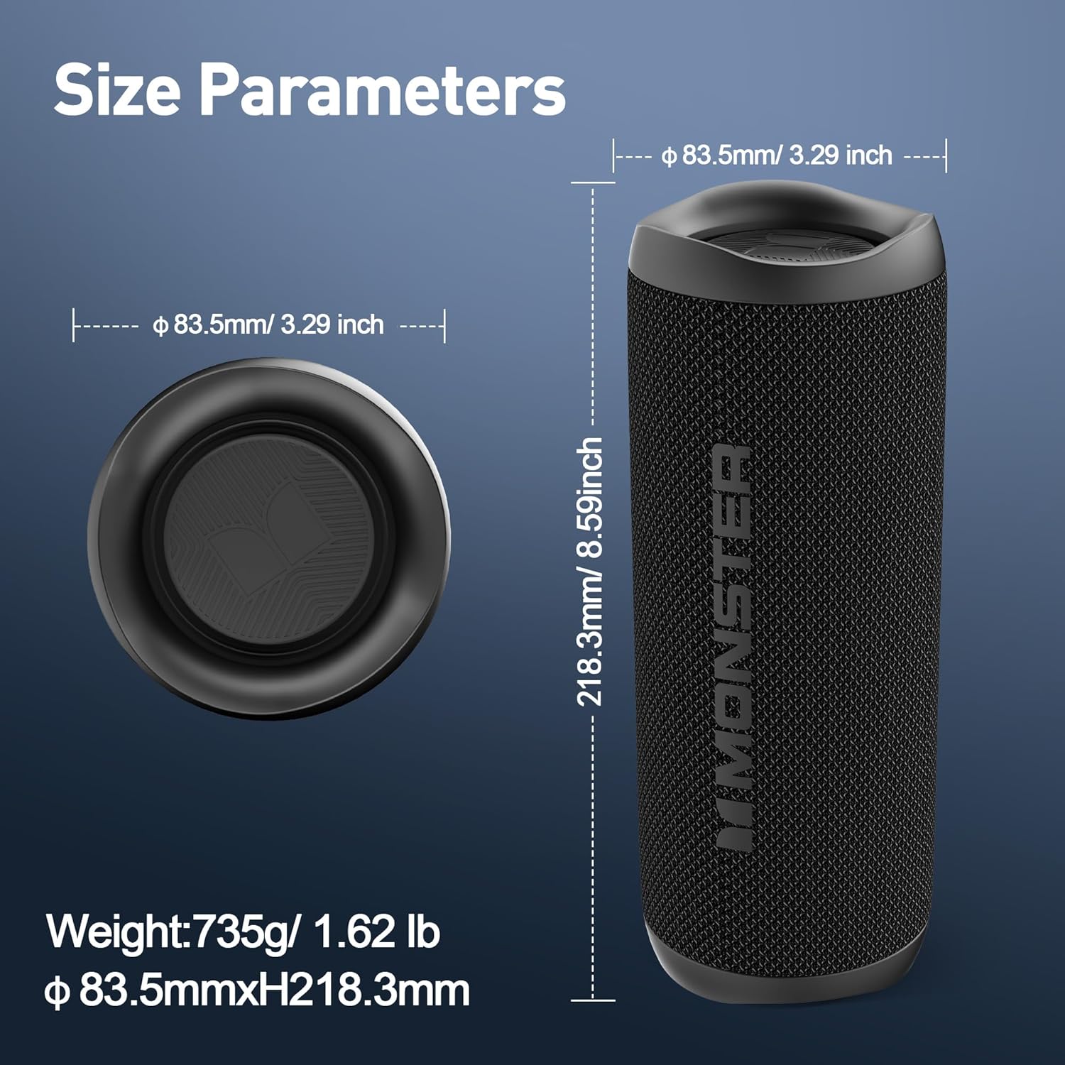 Thumbnail 4 de Monster S620 60W Bluetooth Speaker (IPX8) with Dual Pairing, Bluetooth 5.4, and Built-In Mic