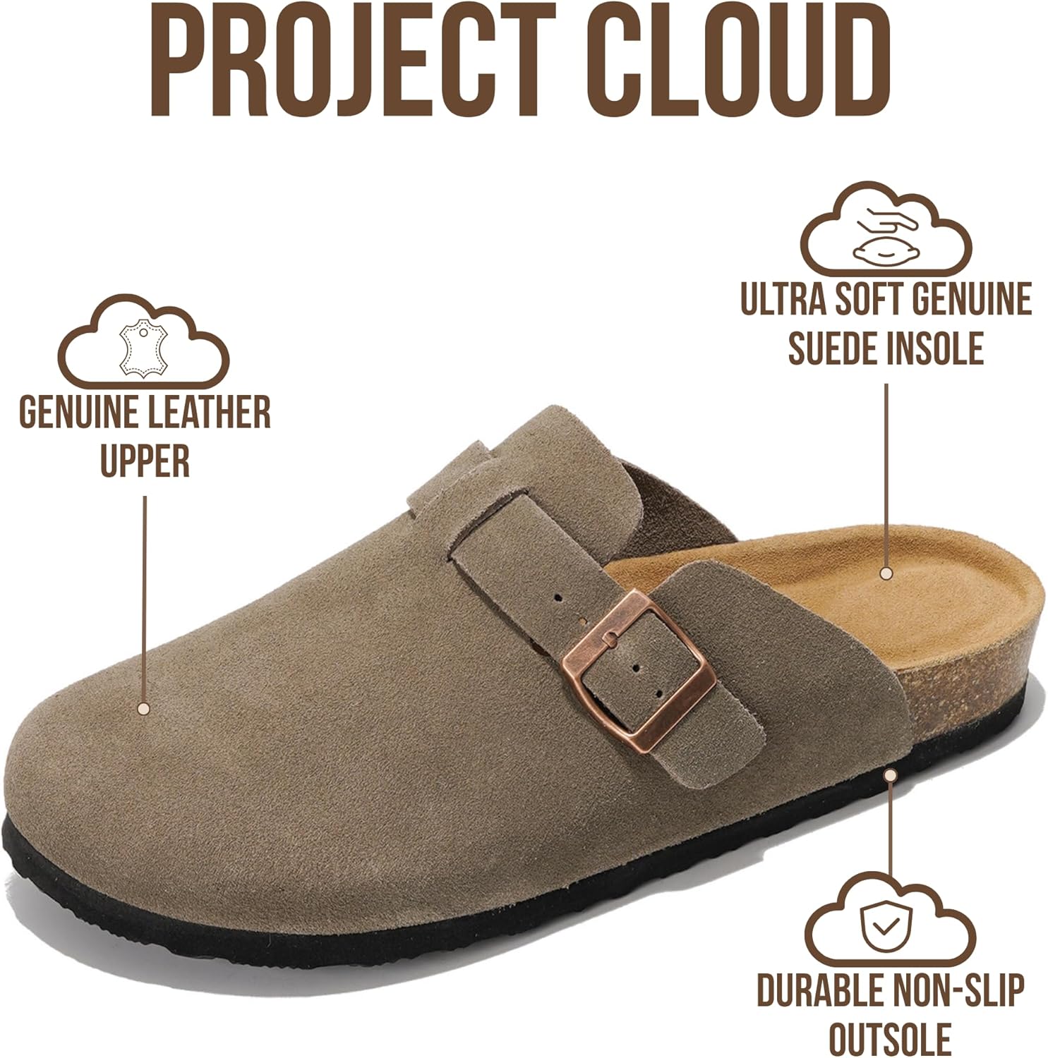 Thumbnail 2 de Project Cloud Brooklyn 100% Leather Clogs 👞