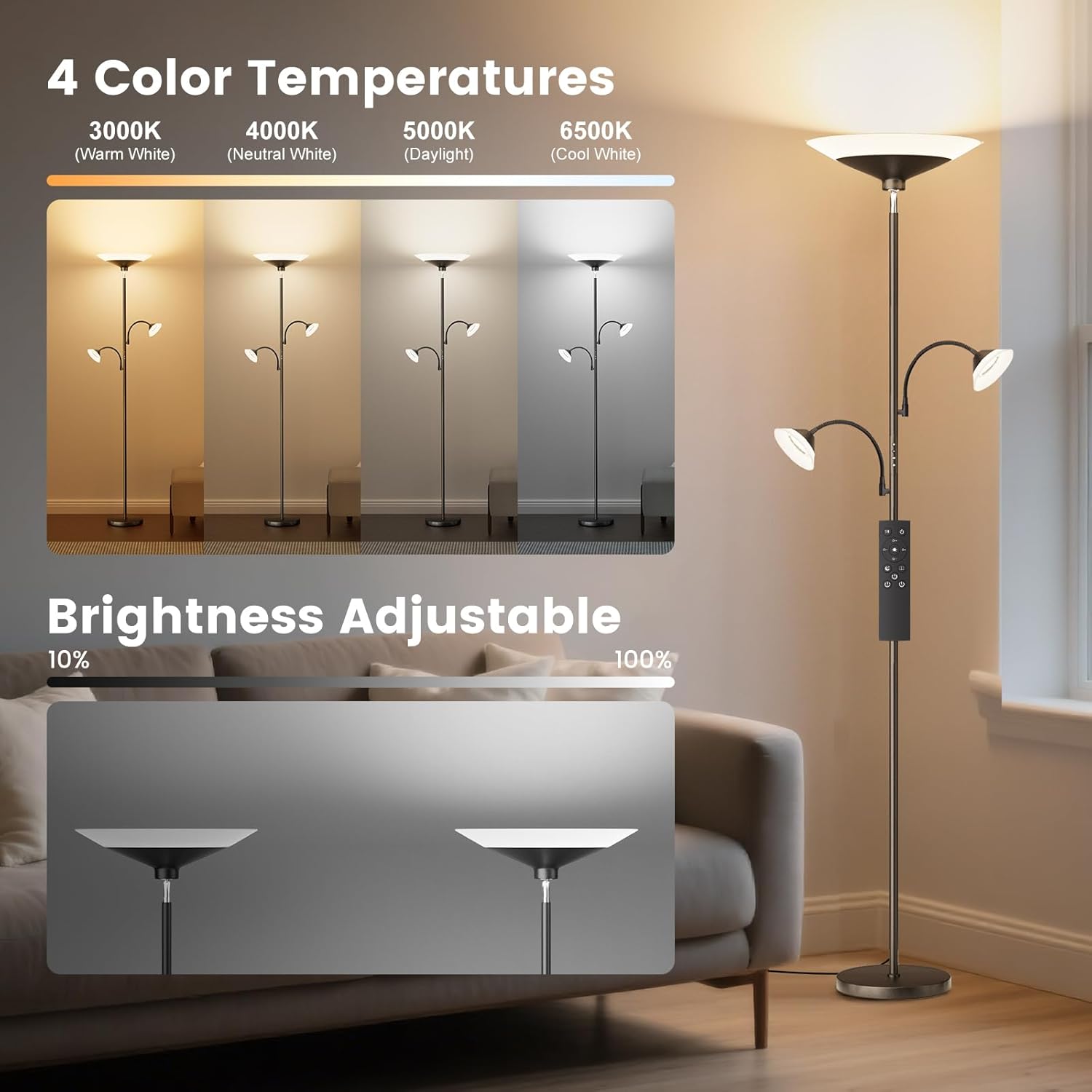 Detalle de SIBRILLE LED Floor Lamp 42W