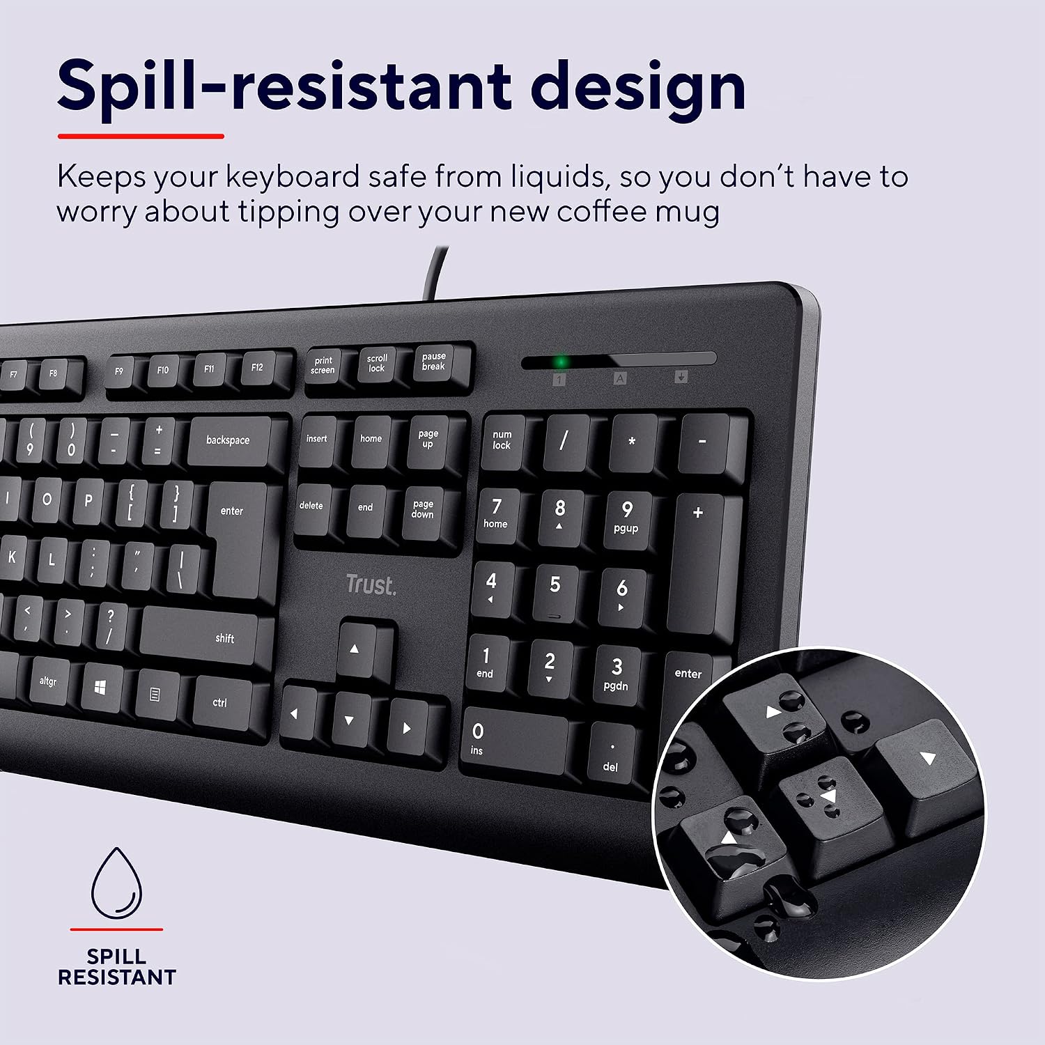 Detalle 2 de Trust Taro wired keyboard mouse 1.8 m