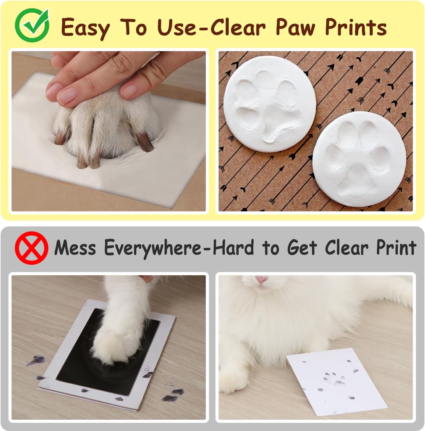 Thumbnail 3 de PewinGo Pet Memorial Frame (Dogs & Cats) with Paw Print Clay Imprint Kit for 6 x 4 Photo