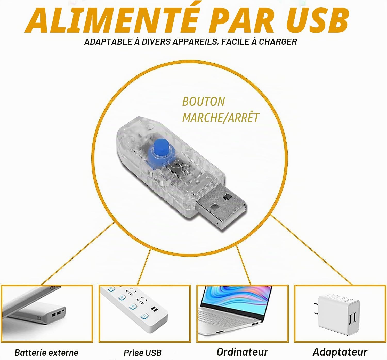 Detalle de Clearhill USB-lichtsnoeren set van 2, 10 m, warmwit en dimbaar