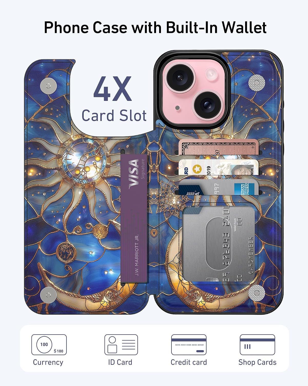 Detalle de Goodon Wallet Case for iPhone 15 Plus