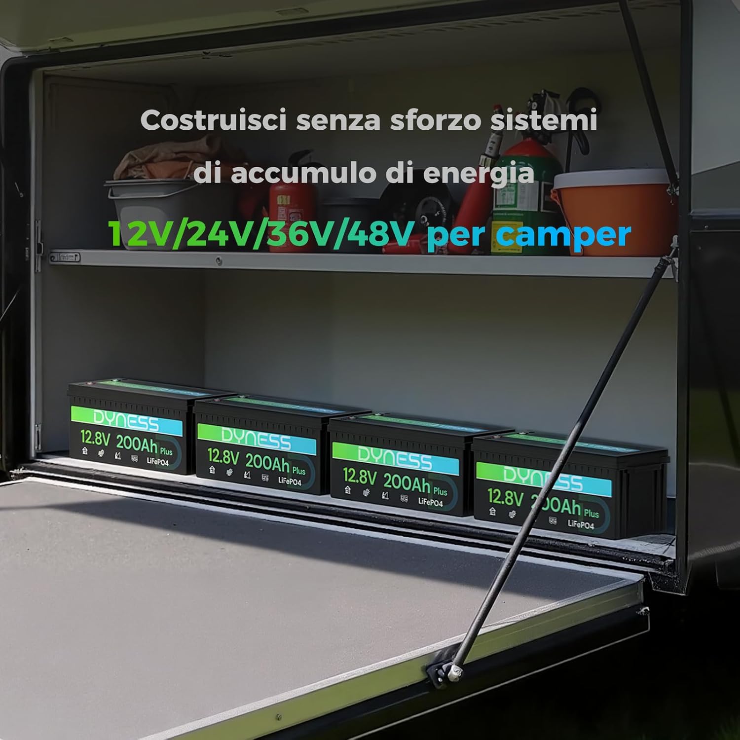Thumbnail 4 de Dyness 12V 200Ah LiFePO4 batteria per camper e nautica