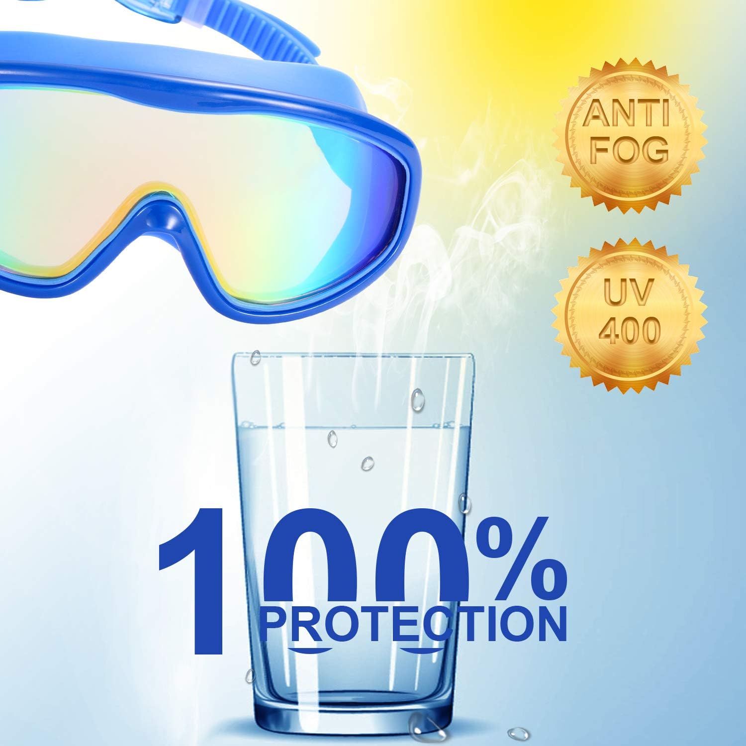 Thumbnail 4 de Yizerel Swim Goggles (2 Pack) – Wide Vision, Anti-Fog, UV400 Protection