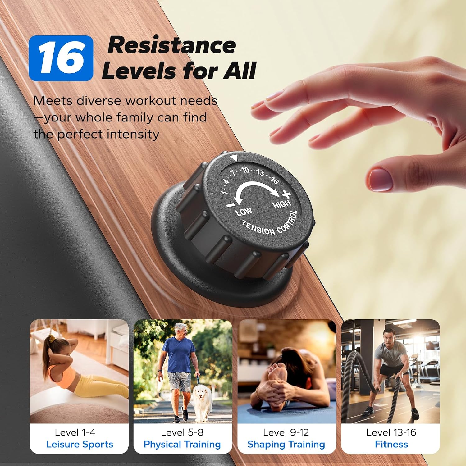 Thumbnail 3 de MERACH Magnetic Rower with 130 cm extended rail and app-based training