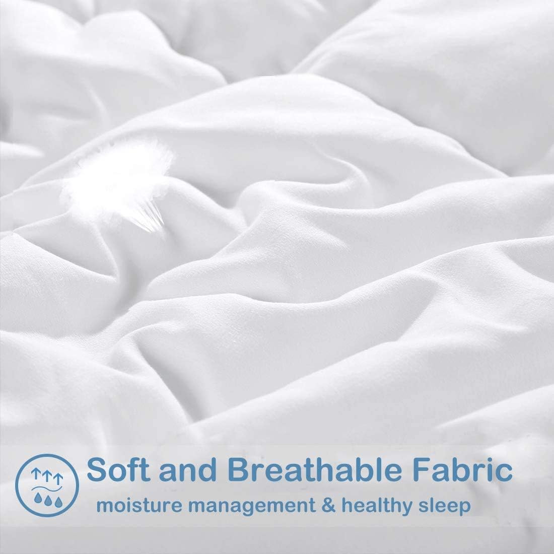 Detalle de CAIMOUR CAI001 Queen Comforter, White Polyfill with 8 Corner Tabs