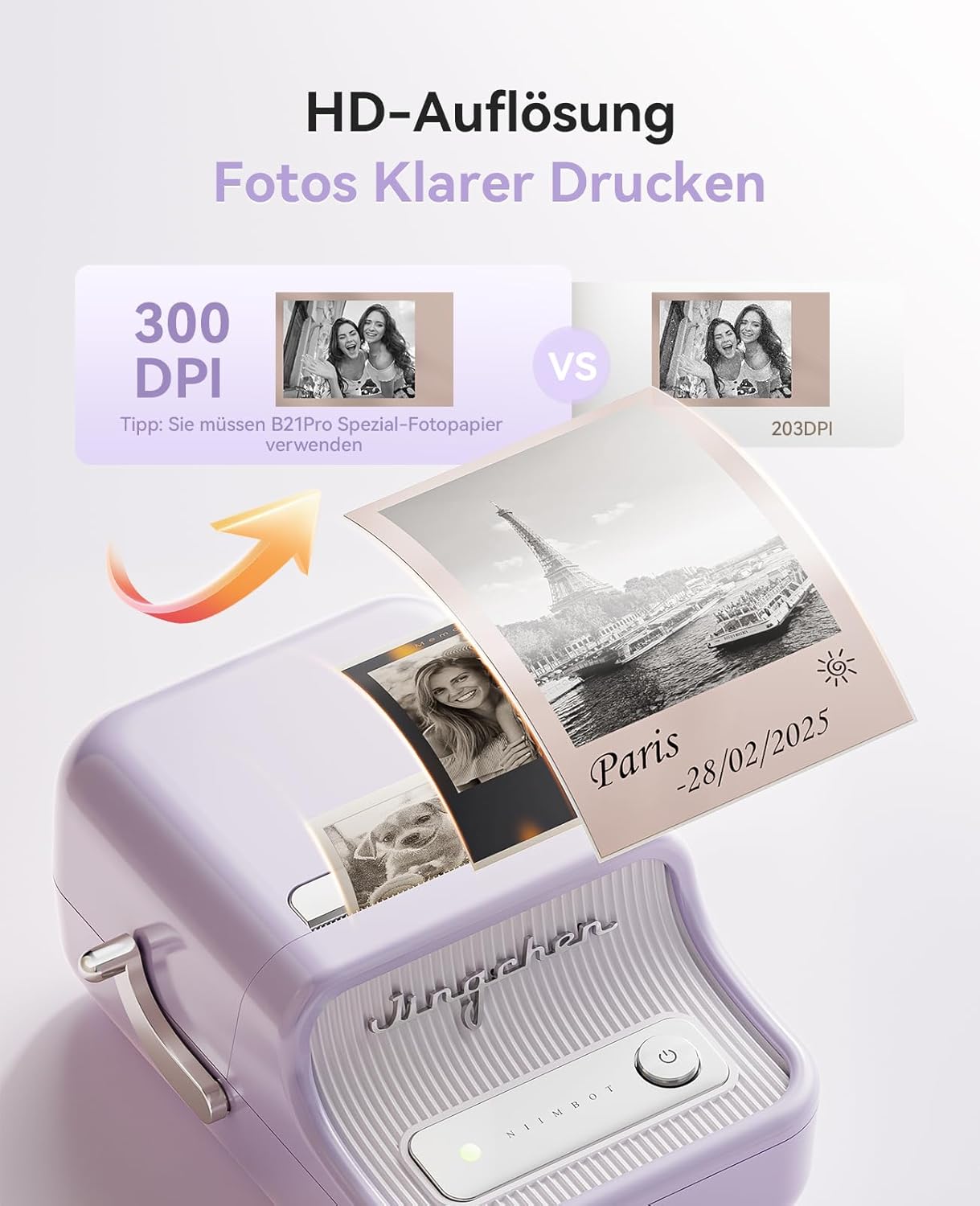 Thumbnail 2 de NIIMBOT Etikettendrucker B21 Pro – 300 dpi für farbigen Fotodruck und vielseitige Etiketten